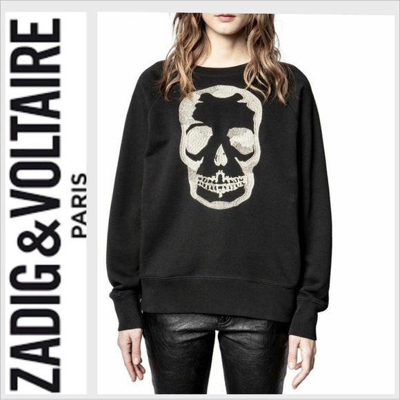 Zadig Voltaire 💀Zadig&Voltaire METALLIC SKULL SWEATSHIRT M ⚡